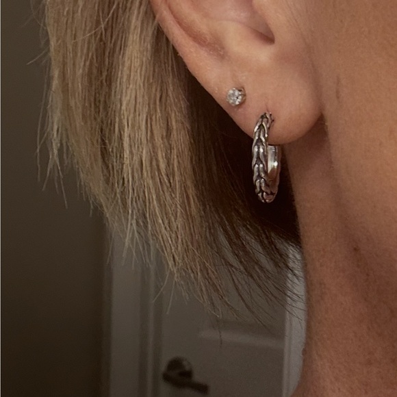 John Hardy Silver Hoop Earrings - Picture 6 of 6